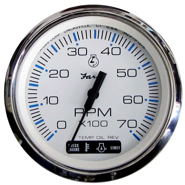 Chesapeake White Ss 4" Tachometer W/Suzuki Monitor - 7, 000 Rpm ( 1