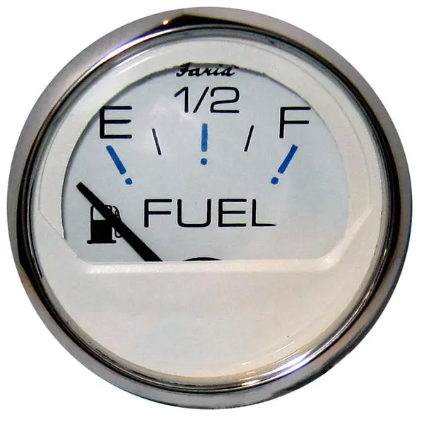 Chesapeake White Ss 2" Fuel Level Gauge (E-1/2-F) 1