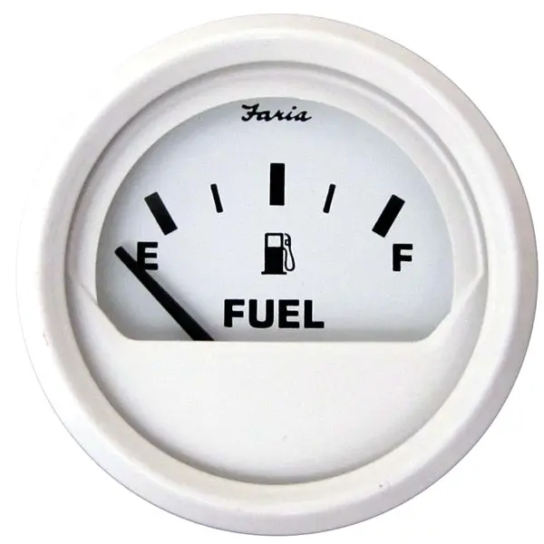 Dress White 2" Fuel Level Gauge (E-1/2-F) 1
