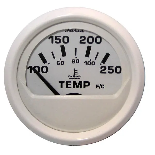 Dress White 2" Water Temperature Guage (100-250 F) 1