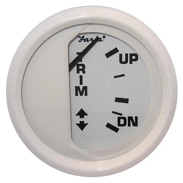 Dress White 2" Trim Gauge (Mercury / Mariner / Mercruiser / Volv 1