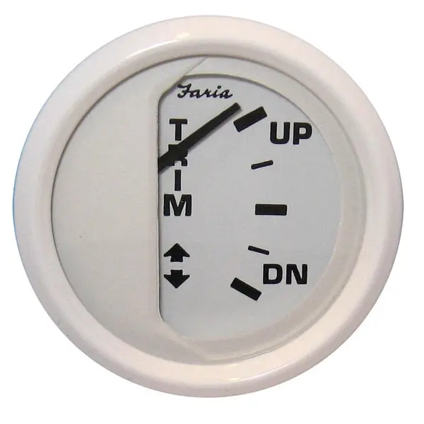 Dress White 2" Trim Gauge (J/E/Suzuki Outboard) 1