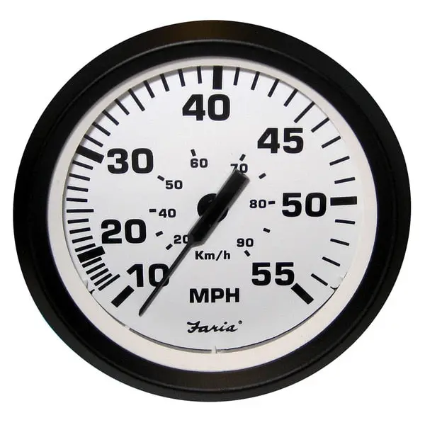 Euro White 4" Speedometer - 55Mph (Mechanical) 1