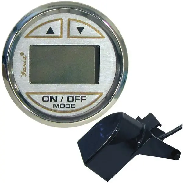 Faria Kronos 2" Depth Sounder W/Transom Mount Transducer 1