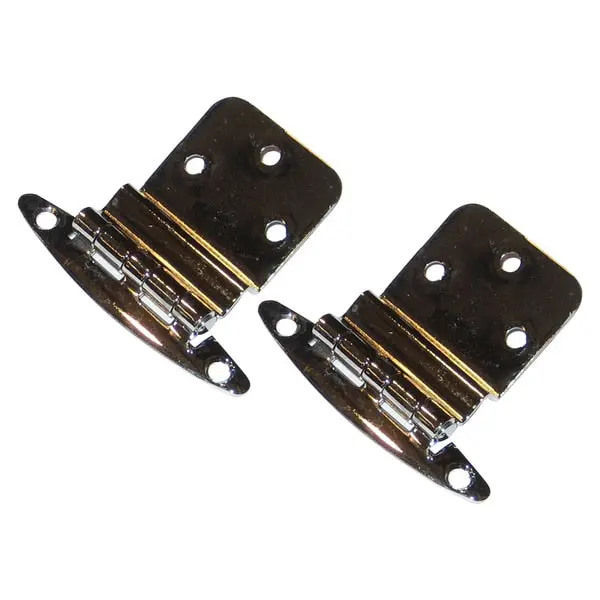 Chrome Plated Brass 3/8" Inset Hinges 1