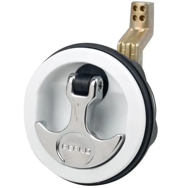 Flush Latch White Offset Cam Bar 2.5" Hole 1