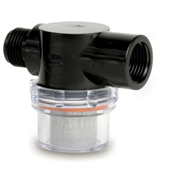 Twist-On Water Strainer - 1/2" Pipe Inlet - Clear Bowl 1