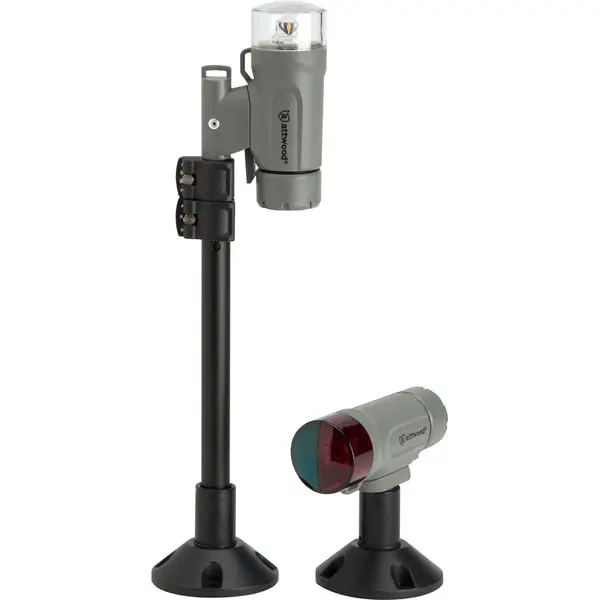 Portable Navigation Light Kit-Screw Down Or Adhesive Pad-Gray 1