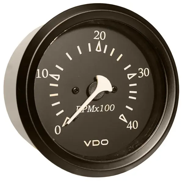 Vdo Cockpit Marine 85Mm (3-3/8") Diesel Tachometer - Black Dial/Bezel 1