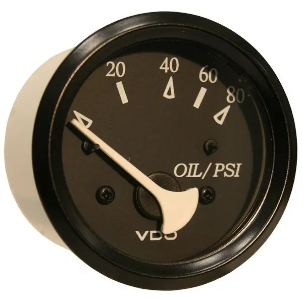 Vdo Cockpit Marine Oil Pressure Gauge - 80 Psi - Black Dial/Bezel 1