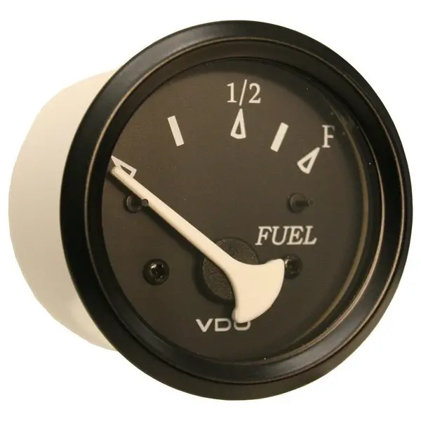Vdo Cockpit Marine 52Mm (2-1/16") Fuel Level Gauge - Black Dial/Bezel 1