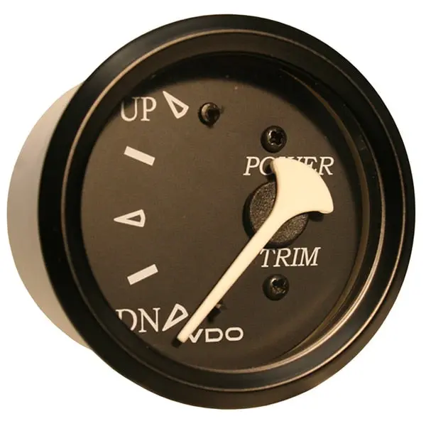 Vdo Cockpit Marine Trim Gauge - F/Evinrude And Johnson Engines - Black 1