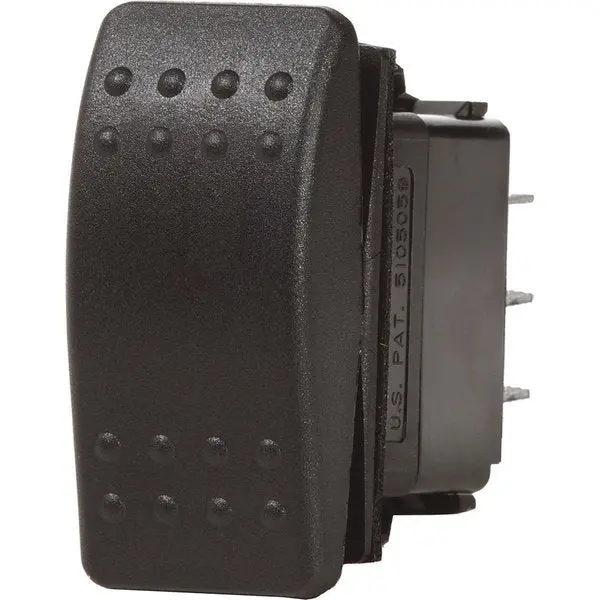 Blue Sea 7938 Contura Ii Switch Dpdt Black - (On)-Off-(On) 1