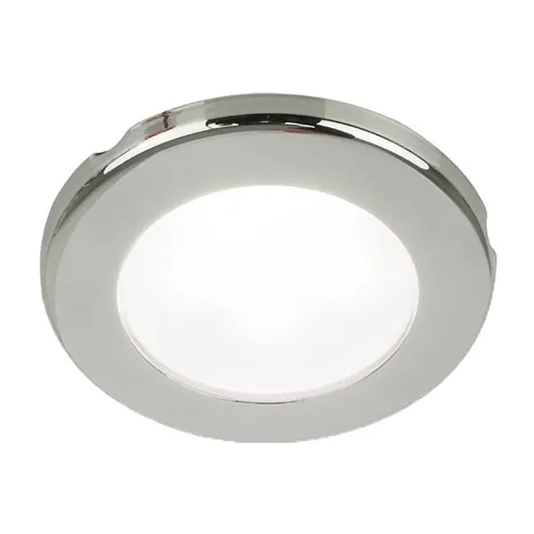 Euroled 75 3" Round 24V White Screw Mount Polished 1