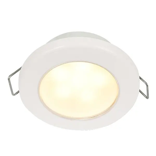 Euroled 75 3" Round 12V Warm White Spring Mount White 1