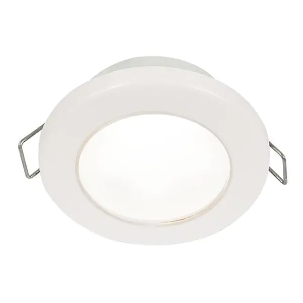 Euroled 75 3" Round 12V White Spring Mount White 1