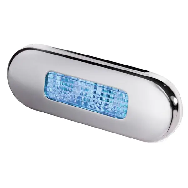 Oblong Courtesy Surface Mount Lamp Blue Black 1