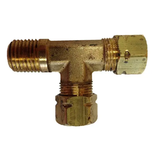 Male Run T-Fitting - 3/8" X 3/8" Tube X 1/4" Npt 1