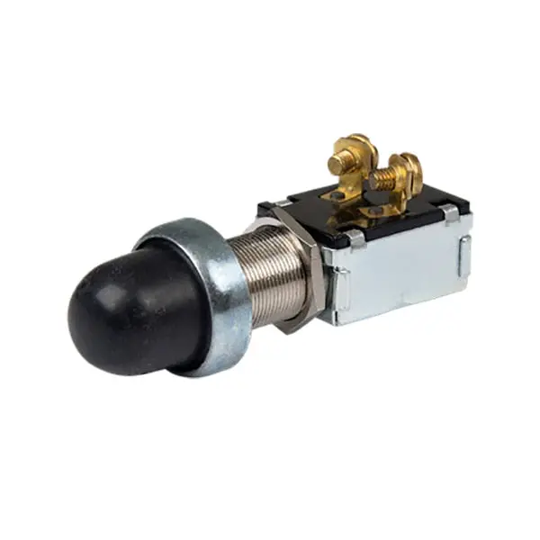2-Position Spst Moisture Sealed Push Button Switch - Off/(On) 1