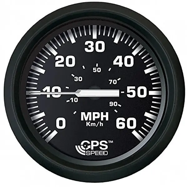 Euro Black 4" Speedometer 60Mph -Gps 1