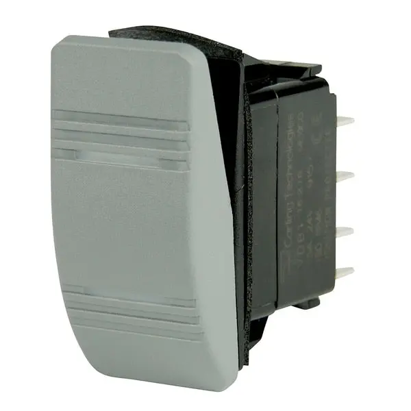 Dpdt Contura Switch - 2-Amber Leds - Gray - On/On 1