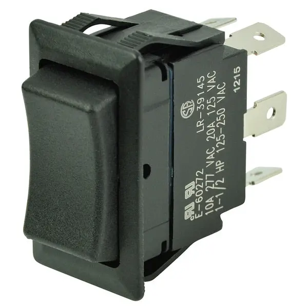 Dpdt Rocker Switch - 12V/24V - (On)/Off/(On) 1