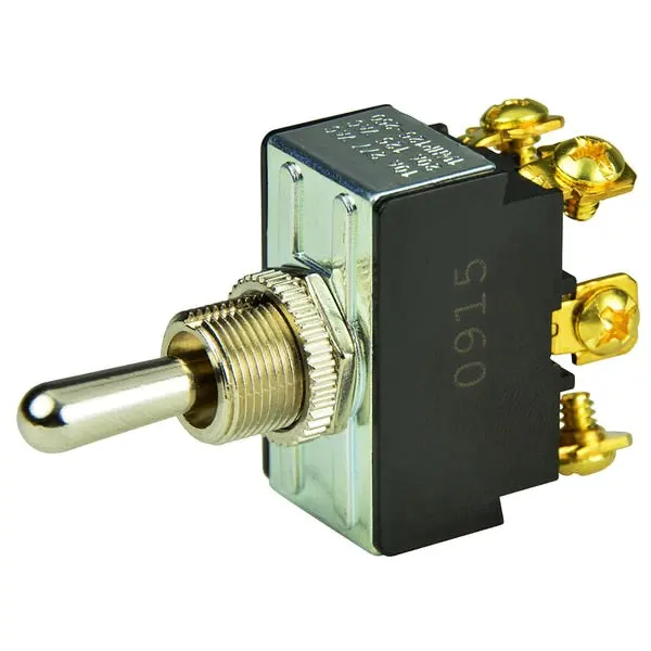 Dpdt Chrome Plated Toggle Switch - (On)/Off/(On) 1
