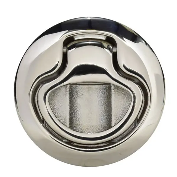 Flush Pull Latch - Pull To Open - Non-Locking Polished Stainless Steel 1
