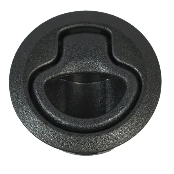 Flush Pull Latch - Pull To Open - Non-Locking Black Plastic 1