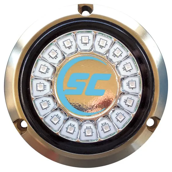 Bimini Blue Single Color Underwater Light - 16 Leds - Bronze 1
