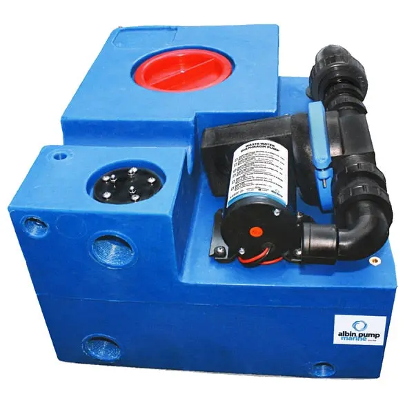 19 Gallon (72L) Waste Water Tank Cpl Diaphragm - 12V 1