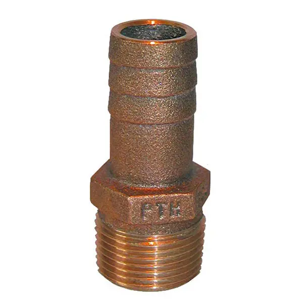 1" Npt X 1" Id Bronze Pipe To Hose Straight Fitting 1