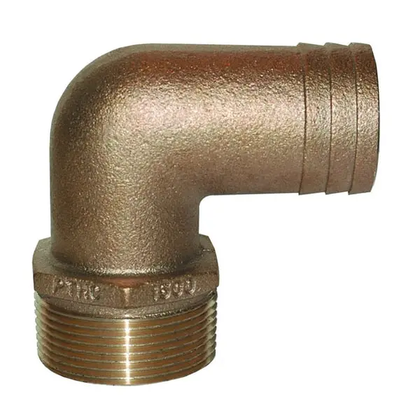1-1/4" Npt X 1-1/4" Id Bronze 90 Degree Pipe To Hose Fitting Sta 1