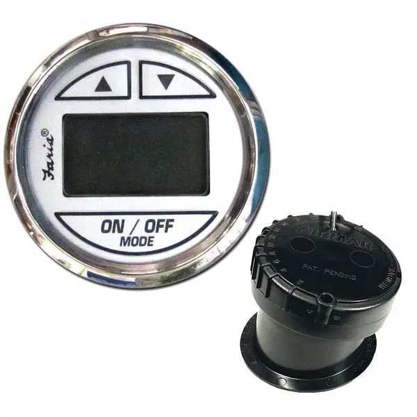 2" Depth Sounder W/In-Hull Transducer - Chesapeake White - Stain 1