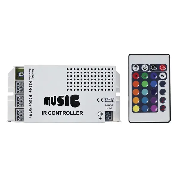 Sound Activated Rgb Controller W/Ir Remote 1