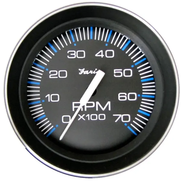 4" Tachometer (7000 Rpm) (All Outboard) Coral W/Stainless Steel 1