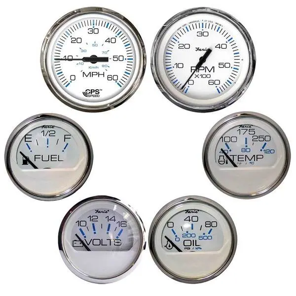 Chesapeake White W/Stainless Steel Bezel Boxed Set Of 6 - Speed, 1