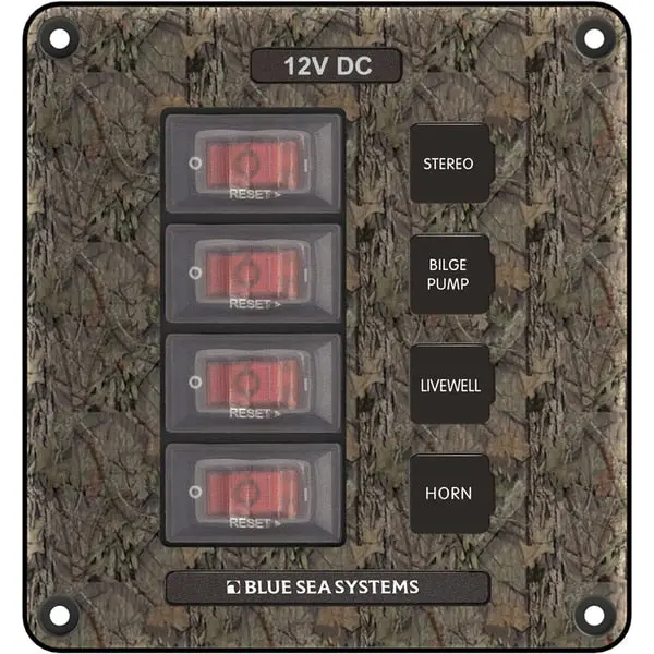 4323 Circuit Breaker Switch Panel 4 Position - Camo 1