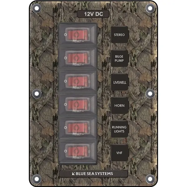 4325 Circuit Breaker Switch Panel 6 Position - Camo 1