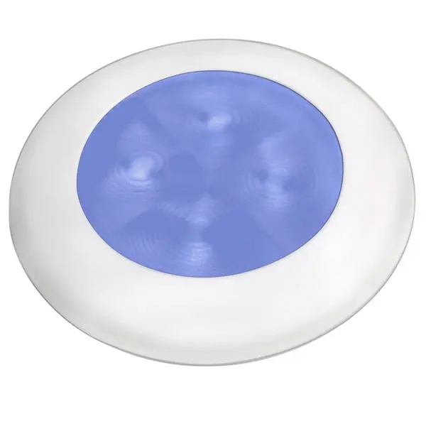 Slim Line Blue Light White Bezel 24V 1