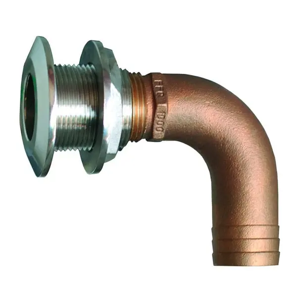 1-1/2" 90 Degree Hose Thru-Hull Fitting 1