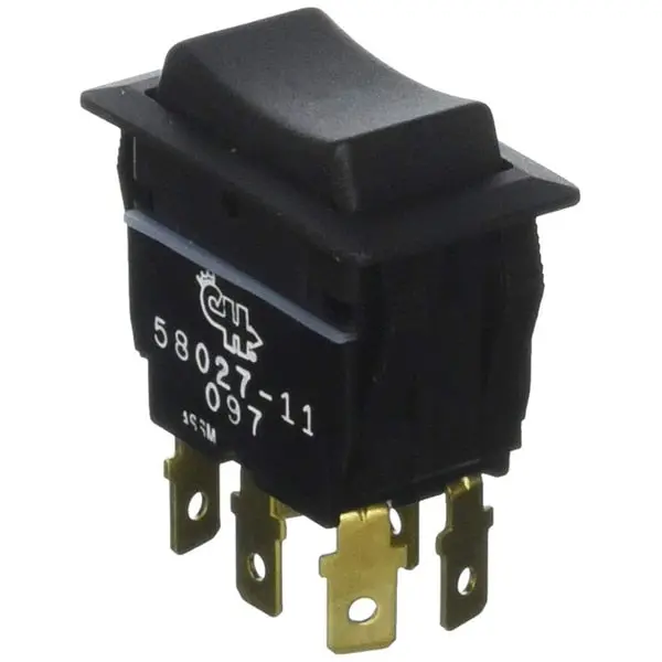 Sealed Rocker Switch Non-Illuminated Dpdt (On)-Off-(On) 6 1