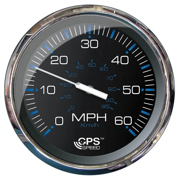5" Speedometer (60 Mph) Gps (Studded) Chesapeake Black W/Stainle 1