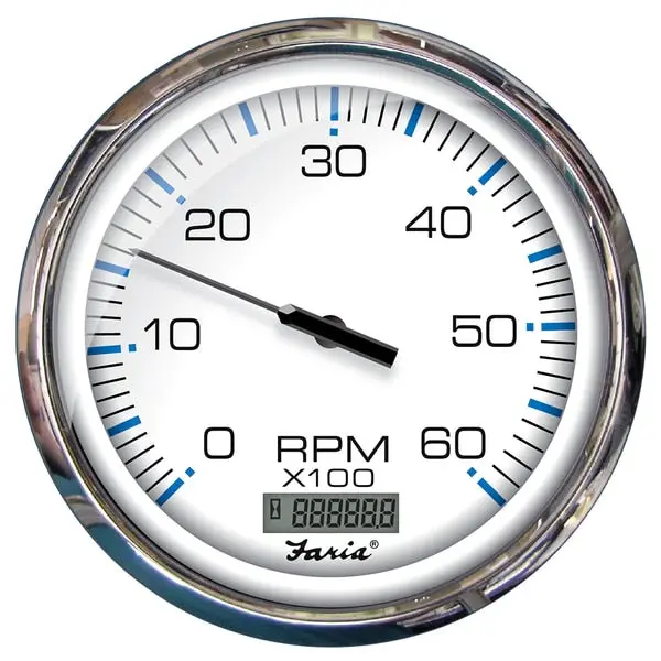 5" Tachometer W/Digital Hourmeter (6000 Rpm) Gas (Inboard) Chesa 1