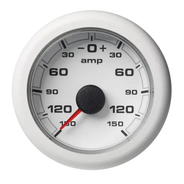 2-1/16" Oceanlink Battery Current Gauge -White Dial-Bezel 1