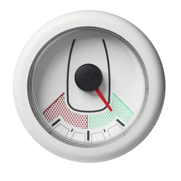 2-1/16" Oceanlink Rudder Angle Gauge-Left/Right-White Dial-Bezel 1