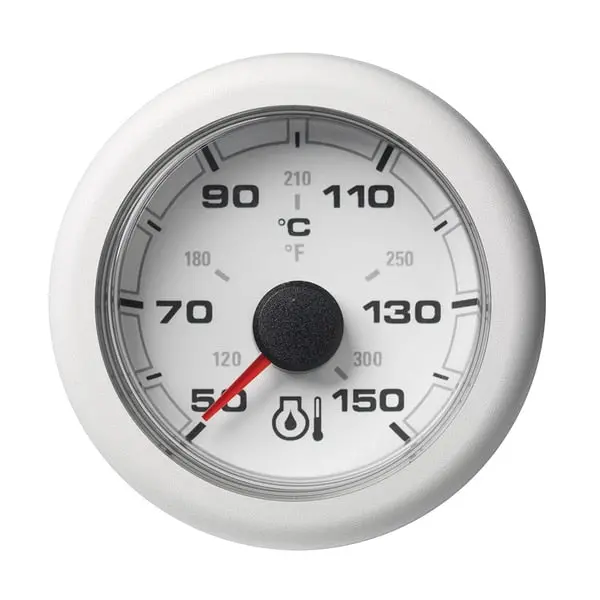 2-1/16" Engine Oil Temperature 150 Degc/300 Degf-White Dial-Bezel 1