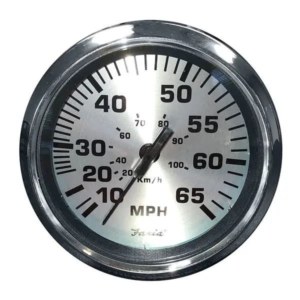 4" Speedometer (65 Mph) Pitot - Spun Silver 1