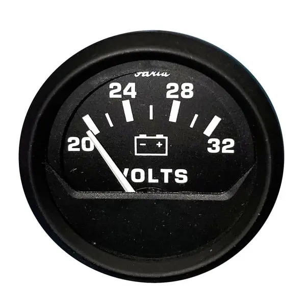 2" Voltmeter (20-30V) - Euro Black 1