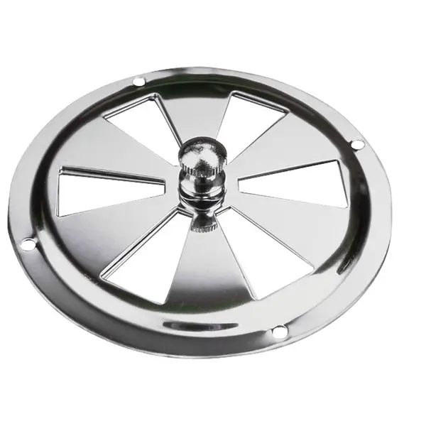 Stainless Steel Butterfly Vent - Center Knob - 4" 1